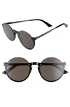 Mcq By Alexander Mcqueen Mcq Alexander Mcqueen Women's Round Sunglasses, 53mm In Black/ Grey