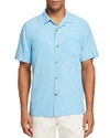 Tommy Bahama Al Fresco Tropics Short-sleeve Classic Fit Jacquard Shirt In Scandia Blue
