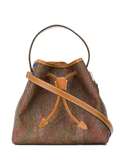 Etro Shopping Tribe Paisley Satchel Bag In Brown