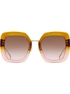 Fendi Eyewear Oversized-sonnenbrille - Gold