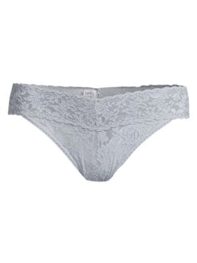 Hanky Panky Signature Lace Original Rise Thong In Grey Mist