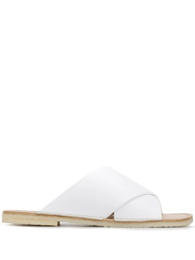 Flamingos Betty Cross Strap Sandals In White