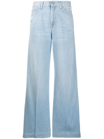 7 For All Mankind High Waist Flare Jeans In Blue