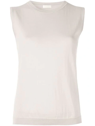 Ballsey Sleeveless Fine Knit Top - 大地色 In Neutrals