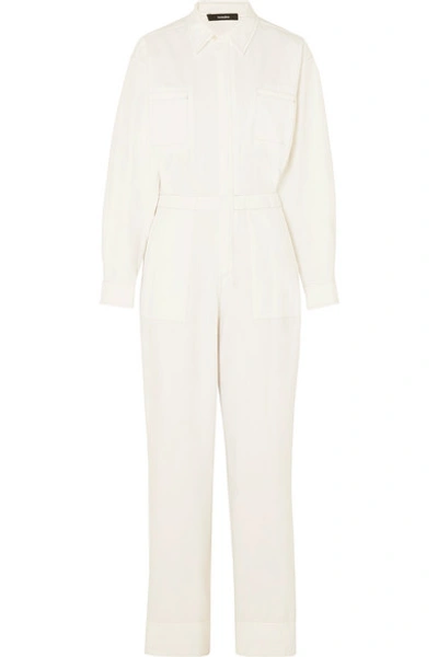 Bassike + Net Sustain Cotton-canvas Jumpsuit In White