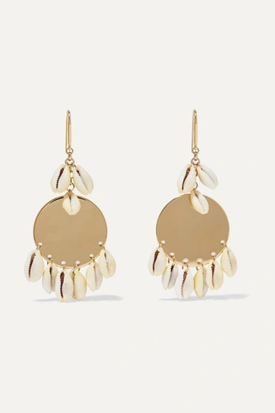 Isabel Marant Gold-tone And Shell Earrings