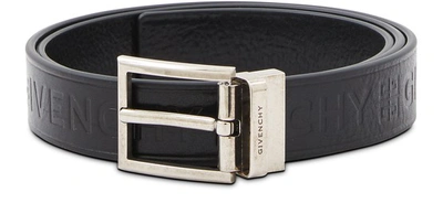 Givenchy 3cm Black Reversible Leather Belt