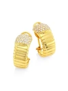 Alberto Milani Via Brera 18k Gold & Diamond Coiled Hoop Earrings