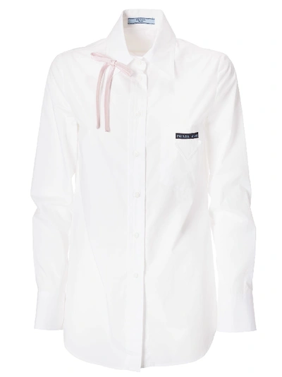 Prada Ribbon-detail Shirt | ModeSens