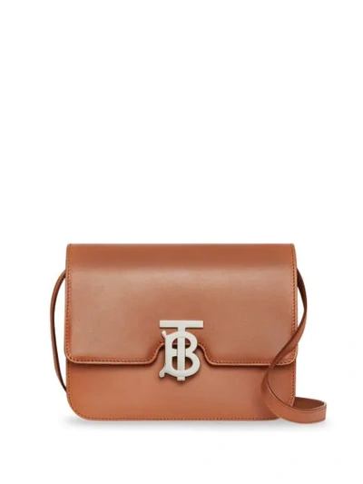 Burberry Tb Small Crossbody Bag - Silver Hardware In Brown