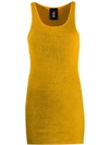 Thom Krom Ribbed Tank Top In Yellow