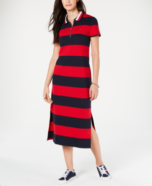 tommy hilfiger red polo dress