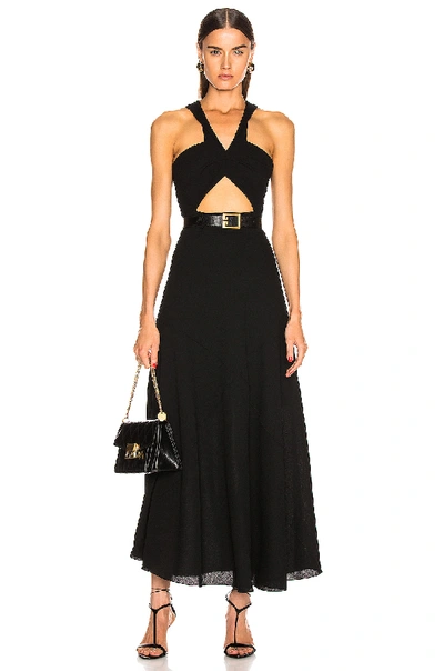 Givenchy Twisted Cutout Dress In Black