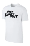 Nike Men's Sportswear Just Do It T-shirt In 100 White/black