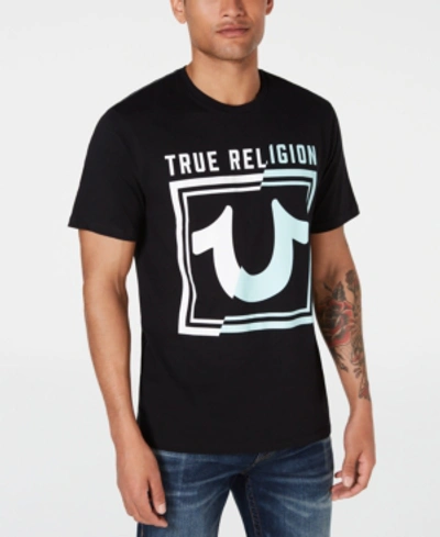 True Religion Men's Spliced Logo T-shirt In Black