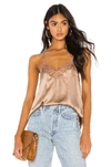 Cami Nyc The Racer Charmeuse Cami In Latte