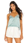 Cami Nyc The Racer Charmeuse Cami In Pistachio