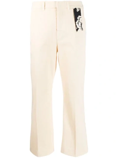 The Gigi Cropped Slim Fit Trousers In Neutrals