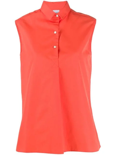 Aspesi Tailored Sleeveless Shirt In Orange