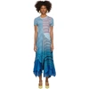 Loewe Tiered Striped Broderie Anglaise-trimmed Cotton-jersey Midi Dress In Multicolor