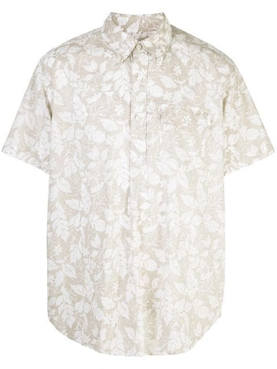 Engineered Garments Floral Short-sleeved Shirt In Brown