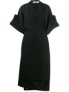 Jil Sander Kimono Style Dress - Black