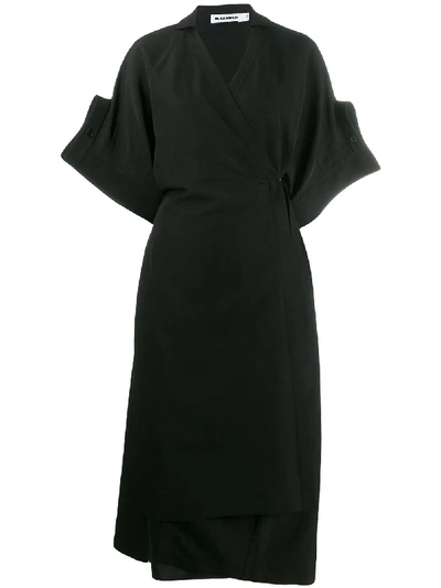 Jil Sander Kimono Style Dress - Black
