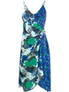 Pinko Wrap-around Midi Dress - Blue
