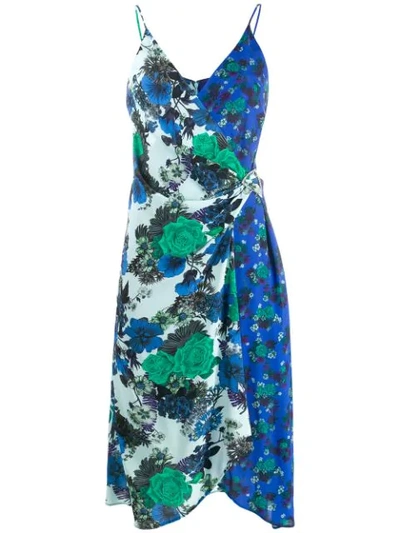 Pinko Wrap-around Midi Dress - Blue