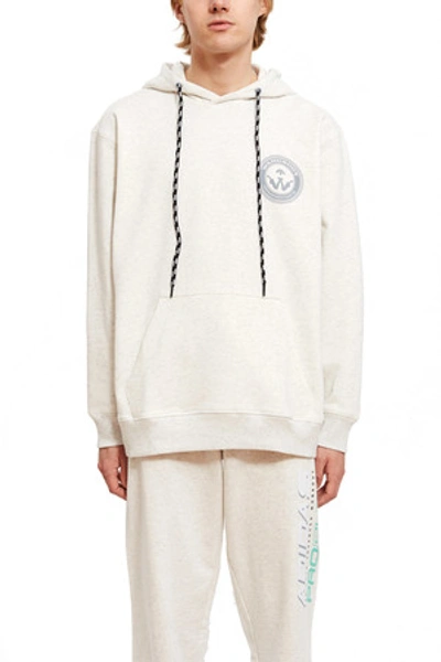 Adidas Originals By Alexander Wang Opening Ceremony Graphic Hoodie In Heather/white/pink