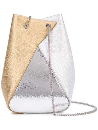 The Volon Mani Bucket Bag In Silver