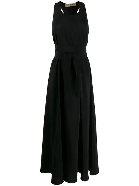 Blanca Langes Kleid Mit Gürtel - Schwarz In Black | ModeSens