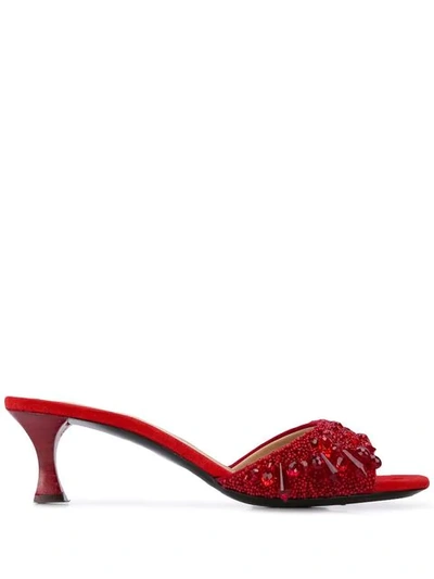 Brock Collection Giotto Embroidered Pumps In Red A303