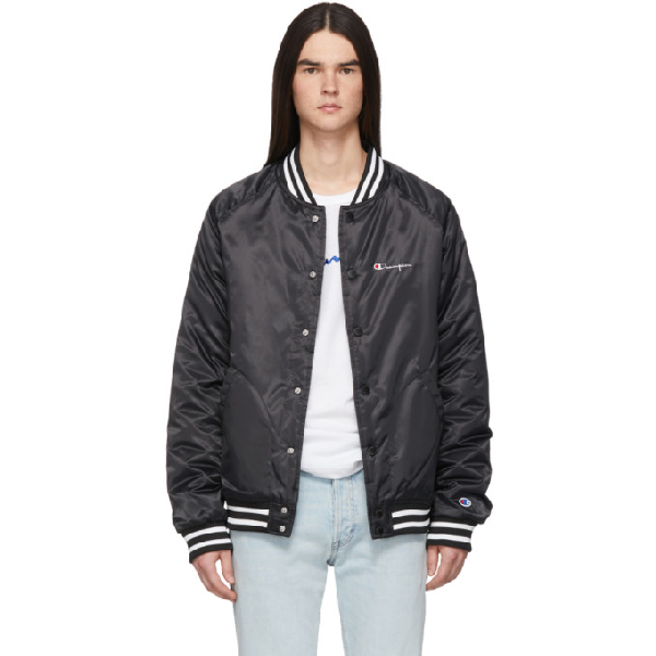 champion black bomber jacket