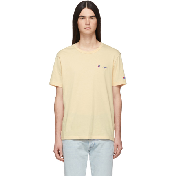 beige champion t shirt