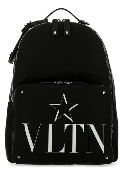 Valentino Garavani Vltnstar Print Backpack In Black