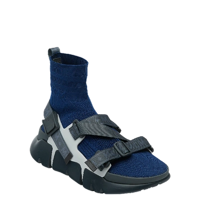 Mcm Women's Himmel Sock Sneakers In Blue | Navy Blue