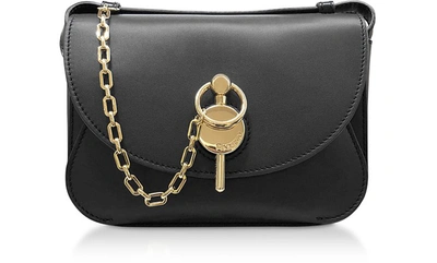 Jw Anderson Mini Key Leather Crossbody Bag In Black