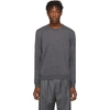 Balenciaga Men's Crewneck Sweater W/ Logo Intarsia In 1167 Gryblk