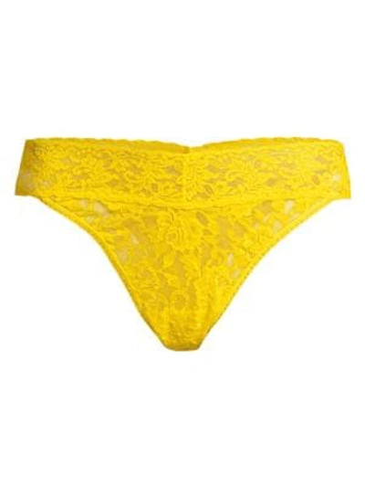 Hanky Panky Signature Lace Original Rise Thong In Sunshine Yellow