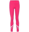 Tory Sport Chevron Full-length Performance Leggings In Fuchsia