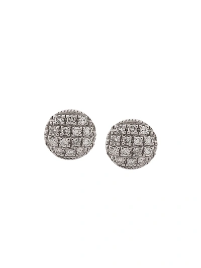 Dana Rebecca 14kt White Gold Lauren Joy Diamond Disc Earrings