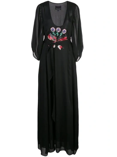 Cynthia Rowley Marquette Sequin Dress In Black