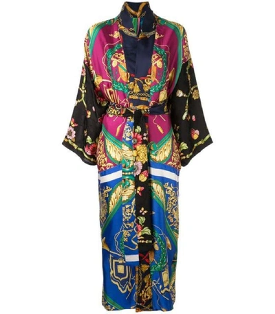 Rianna + Nina Long Kimono With Belt In Multi