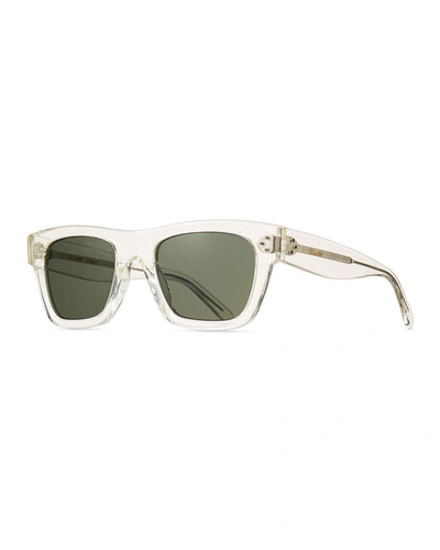 Celine Men's Square Acetate Sunglasses In White