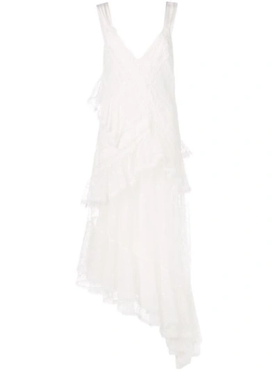 Alexis Augustine Embroidered High-low Dress In White