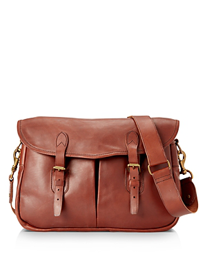 Polo Ralph Lauren Leather Messenger Bag In Brown | ModeSens