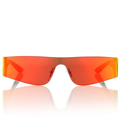 Balenciaga Women's Mirrored Slim Shield Sunglasses, 99mm In Orange