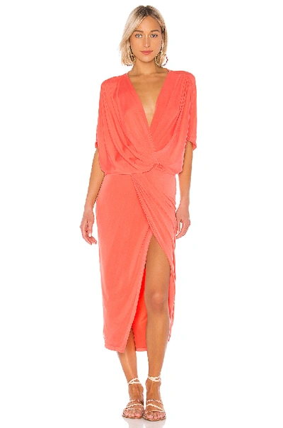 Yfb Clothing Luana Dress In Papaya