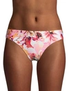 La Blanca Swim Painted Floral Hipster Bottoms In Rose